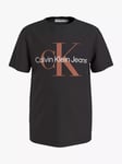 Calvin Klein Kids' Monogram Logo Cotton T-Shirt, CK Black