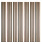 Lot de 7 panneaux tasseaux bois - 250x30x1 cm - Pack Mur tv bois 210cm - Lamelles chêne clair véritable fond noir - 5,25m² - Chêne clair