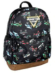 INTIMO Monster Jam Trucks Dragon Zombie Grave Digger Megalodon All Over Print Backpack Black, One Size