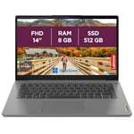 Lenovo IdeaPad 3 14ALC6 - Ordinateur Portable 14’’ FHD (AMD Ryzen 7 5700U, RAM 8Go, 512Go SSD, AMD Radeon Graphics, Windows 11 Home) Clavier AZERTY Français - Gris