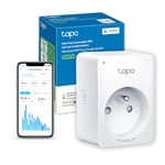 Tapo Matter Prise Connectée WiFi, Suivi de consommation, 16A Type E, compatible avec Alexa et Google Home, Contrôler le ventilateur, le climatiseur, Économie d'énergie, Commande vocale, Tapo P110M(FR)