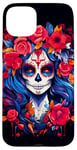 Coque pour iPhone 15 Plus Dia De Los Muertos Masque La Catrina