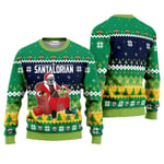 The Mandalorian Santalorian And Baby Yoda Ugly Sweater Star Wars Merry Christmas Men Sweatshirt Höst Vinter Dam Pullover style 6 L