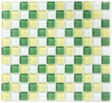 mosaik ws timeless square cryst mix light/l-green/light yellow 8mm