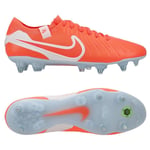 Nike Tiempo Legend 10 Elite Sg-pro Anti-clog Mad Energy - Hot Lava/hvit - Vått Gress (Sg), størrelse 40½