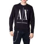 Armani Exchange Men's Icon Project Sweatshirt, Black, L UK