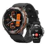 KOSPET TANK T3 Ultra Smart Watch for Men GPS, 480mAh Extra-large Battery, 50M Waterproof, Stainless Steel Body Rugged Smartwatch with Bluetooth Calling, 1.43" AMOLED Display, Pressure&Altitude&Compass