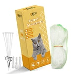 Filet de Protection pour Chat Transparent pour Balcon - sans perçage - Peut être découpé et résistant aux morsures - pour protéger la terrasse, Les fenêtres et Les Portes(3x3m)