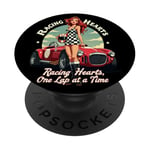 Racing Hearts, One Lap At A Time Pinup PopSockets Adhesive PopGrip