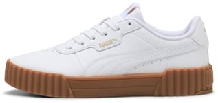 PUMA Femme Carina 3.0 Basket, White Gold-Gum, 38.5 EU