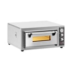 Royal Catering Elektrisk pizzaovn - 4 x 25 cm 1 kammer 4200 W ildleire murstein