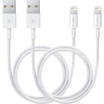 Lot 2 Cables USB Lightning Chargeur Blanc pour iPad PRO - Cable 1 Metre Phonillico©