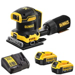 Dewalt DCW200N 18V Brushless Palm Sander with 2 x 4.0Ah Batteries & Charger