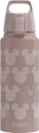 Sigg - Gourde Aluminium - WMB Pathfinder Disney Mickey Mouse Pattern - Certifiée Neutre En CO2 - Convient Aux Boissons Gazeuses - Étanche & Légère - Sans BPA - Bleu - 1L