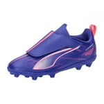 PUMA Ultra 5 Play V FG/AG RB Jr Soccer Shoe, Lapis Lazuli White-Sunset Glow, 28 EU