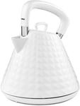 Geepas 1.5L Cordless Electric Kettle – 3000W Traditional Pyramid White