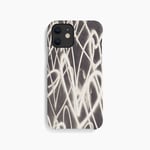 agood company iPhone 12 Mini Kuori Kasvipohjainen Graffiti Heart Black White