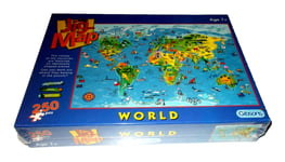 The Jig-Map By Gibsons World map 250 Piece Jigsaw Puzzle New & Sealed