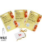 3 Packs DermaV10 Honey & Almond Deep Moisturising Foot Pack