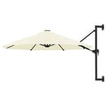 Parasol mural avec m�t m�tallique 300 cm Sable