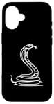 Coque pour iPhone 16 King Cobra Snake Line Art Reptile Art Herpétologue