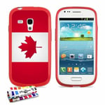 COQUE SAMSUNG GALAXY S3 MINI DRAPEAU CANADA SILICONE ROUGE SOUPLE (TPU)