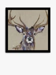 John Lewis Louise Luton 'Majesty' Stag Framed Print, 54.5 x 54.5cm, Brown