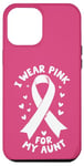 Coque pour iPhone 13 Pro Max I Wear Pink For My Aunt Auntie Ruban rose Cancer