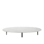 Cassina - 205 Scighera Low Table - Oval, Skiva i Kaffefärgad glasskiva, Underrede i matt antracitgrå - Soffbord - Piero Lissoni - Brun,Grå - Glas/Metall