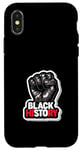 Coque pour iPhone X/XS Je suis Black History Month African Pride Black Fist American