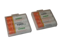 8 x Batteries vhbw AAA, Micro, R3, HR03 1000mAh pour Télémètre Laser Bosch Professional DLE 40, DLE 70, PLR 15