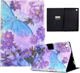 Housse Protection Pour Samsung Galaxy Tab A9 8.7 Sm-X110/X115 Etui Tablette Samsung Tab A9 Avec Fentes Pour Cartes Coque Tablette Samsung Tab A9 Papillon Pivoine