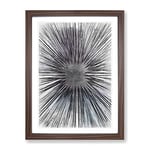 Lost In Space In Abstract Modern Framed Wall Art Print, Ready to Hang Picture for Living Room Bedroom Home Office Décor, Walnut A3 (34 x 46 cm)