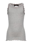 Beatha Silk Top W/ Lace Grey Rosemunde Kids