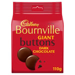 Cadbury Bournville Dark Chocolate Giant Buttons Bag 110g(Pack Of 2)