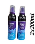 2 X John Frieda Frizz Ease Dream Curl Reviver Mousse 200ml With Heat Protection