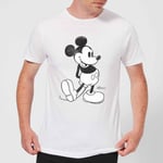 Disney Mickey Mouse Classic Kick B&W T-Shirt - White - XL