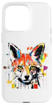 iPhone 15 Pro Max Colorful Fox Head Pop Art Painting Case