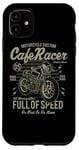 Coque pour iPhone 11 Moto Cafe Racer Full Of Speed Oldschool Vintage