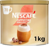 NESCAFÉ Cappuccino Unsweetened Taste Dried Instant Coffee, 1 kg (Pack of 1)