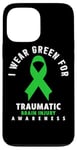 Coque pour iPhone 13 Pro Max I Wear Green For Traumatic Brain Sensibility