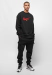 Nike Sportswear Printed Two Swoosh Mens Tracksuit in Black Fleece - Size Small