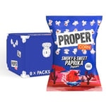 Propercorn Smoky & Sweet Paprika Popcorn - 8 x 70g | Gluten Free, Vegan Snack | Perfect for Movie Nights and Healthy Snacking!