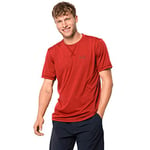 Jack Wolfskin Crosstrail T-Shirt Men' S T-Shirt - Lava Red, XX-Large