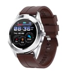 Montre Connectée Femmes Homme Smartwatch Appels Bluetooth Sport Etanche IP67 Bracelet Connecté Tensiomètre Cardiofréquencemètre Podomètre Fitness Tracker d'Activité pour Android iOS,Brown a