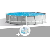 Kit piscine tubulaire Intex Prism Frame ronde 4,57 x 1,07 m + 6 cartouches de filtration