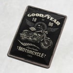 Goodyear Motorcycle Tyres 20cm Metal Tin Sign Plaque Garage Wall Art Merchandise