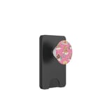 Preppy Pink Christmas Gingerbread House and Xmas Tree Winter PopSockets PopWallet for MagSafe