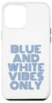 Coque pour iPhone 15 Pro Max Blue And White Vibes Only High School Football Team