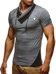 LEIF NELSON Homme T-Shirt Sweat Shirt Chemise Pull Blousons Tee Tops Veste, Anthracite, Large